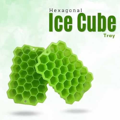 Honey Cube Honeycomb Tray 37 Silicone Cubes Ice Cube Making Mold with Lids