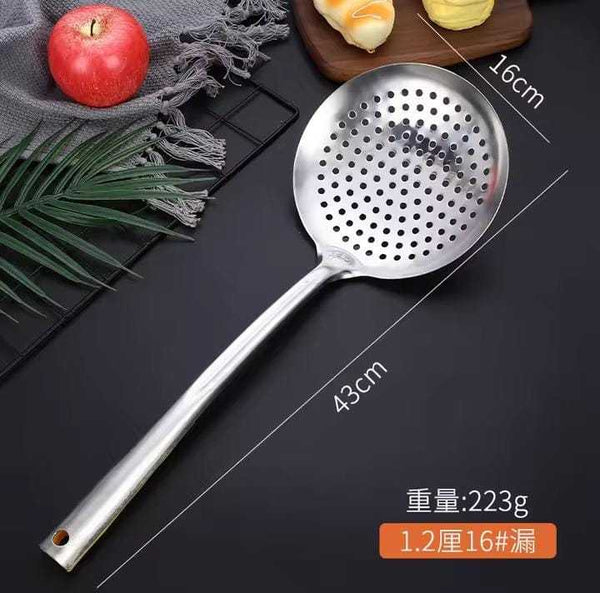 Thickened Stainless Steel Large Colander Filter Spoon Household Noodles Strainer Skimmer Oil Separator