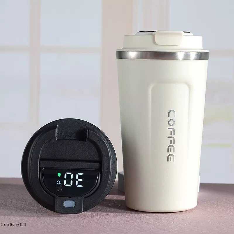Temperature Display Indicator Sipper Vacuum Insulated Stainless Steel Flask